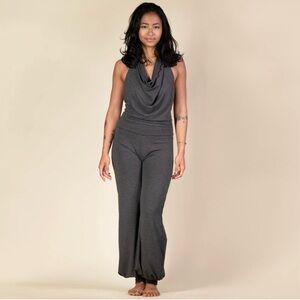 Aria Lattner Charcoal Sleeveless Open Back Jumpsuit